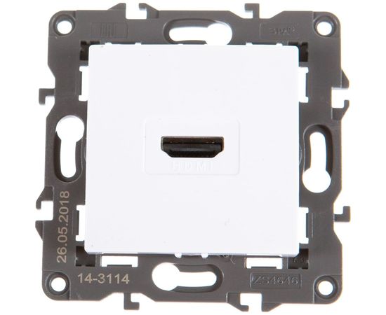 Розетка HDMI ЭРА 14-3114-01 IP20, Elegance, белый Б0034332 – изображение 2