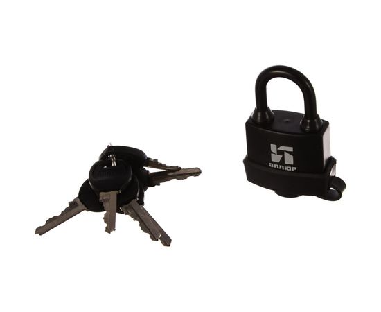 Навесной замок Аллюр ВС1Ч-374П черный пластик 3354 – изображение 2