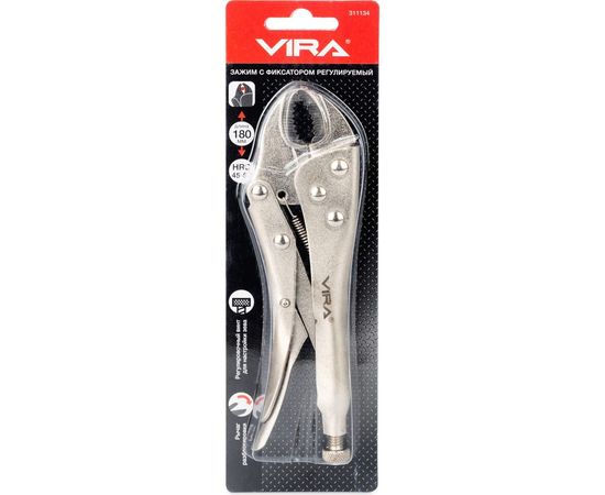 Зажим с фиксатором VIRA регулируемый, 180 мм 311134 – изображение 2