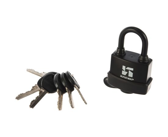 Навесной замок Аллюр ВС1Ч-374П черный пластик 3354 – изображение 3