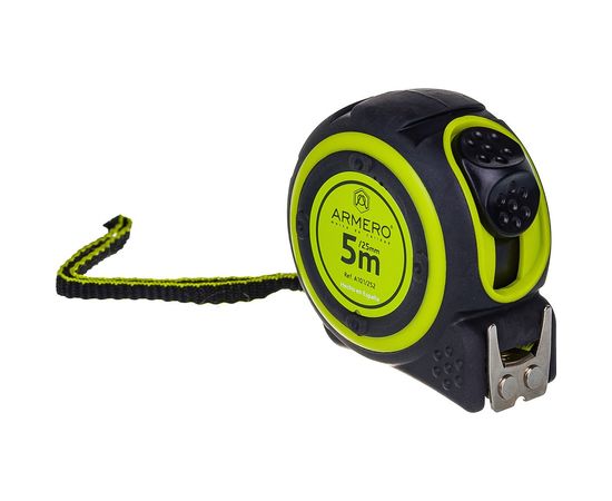 Рулетка с 2 фиксаторами Armero 5м/25мм A101/252 – изображение 3