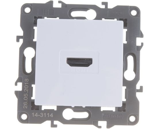 Розетка HDMI ЭРА 14-3114-01 IP20, Elegance, белый Б0034332 – изображение 3