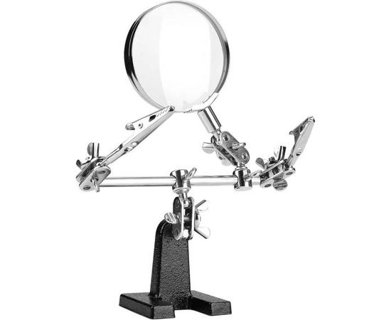 Держатель прецизионный с зажимами и лупой HT18 62 мм DEKO 065-0925 