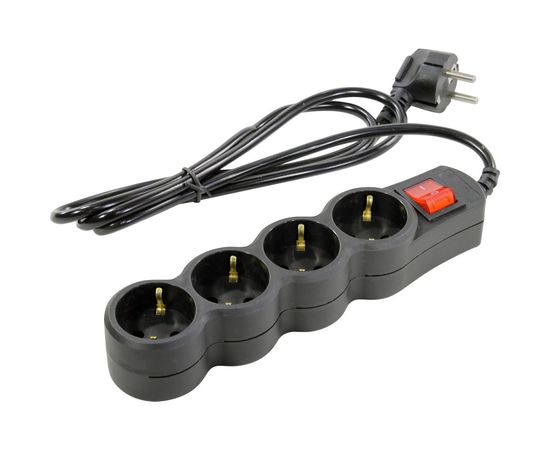 Сетевой фильтр 5bites 1.8 м, 4 розетки, черный SP4B-118 