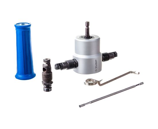 Насадка-ножницы для реза листового металла в металлическом кейсе + запчасти СВЕРЧОК ЗУБР 23294 