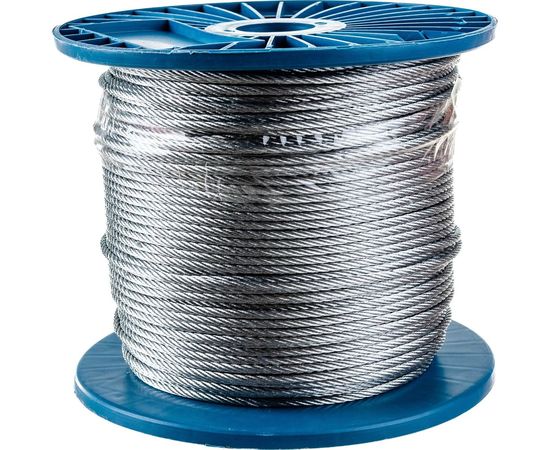 Стальной трос Метизный двор 4 мм DIN 3055, 200 м 4690441031273 
