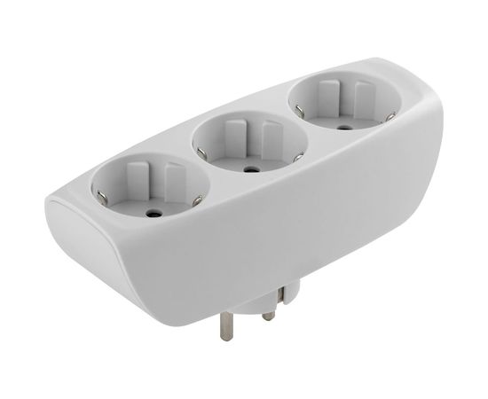 Тройник с заземлением и шторками SP-3e-W ЭРА белый, 3 гнезда ЭРА C0045529 