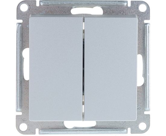 2-клавишный переключатель Schneider Electric ATLASDESIGN 10АХ, АЛЮМИНИЙ ATN000365 