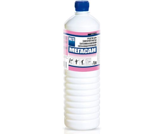 Концентрированное средство для очистки сантехники и кафельной плитки Мега МЕГАСАН 1 л К 310у 