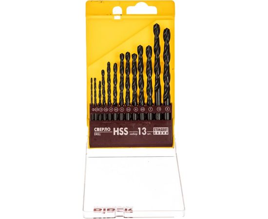Набор сверл по металлу HSS Стандарт (13 шт; 2-8 мм) Biber 74132 тов-042028 