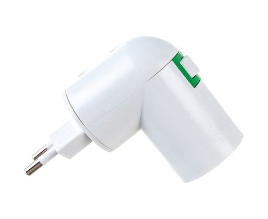 Переходник вилка-Е27 с выключателем ЭРА, белый Б0027981 