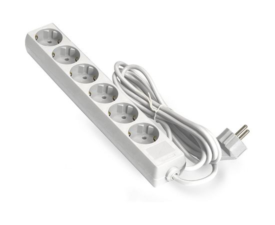 Удлинитель ExeGate ECE-6-1.8W 6 евророзетки с заземлением, 1.8м, белый 285830 