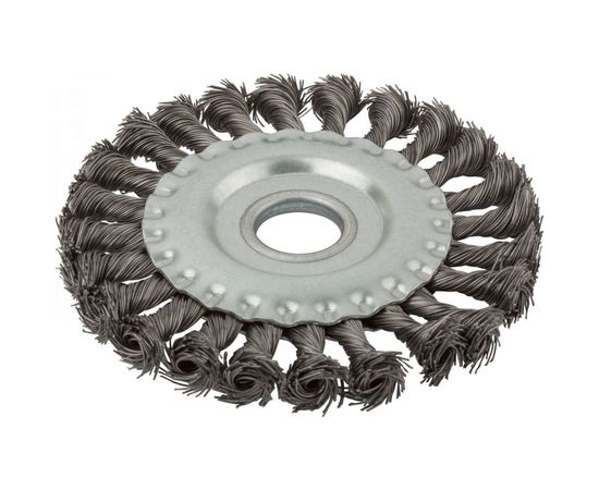 Корщетка дисковая прямая (125х22 мм; стальная проволока) для УШМ КУРС 39030 – изображение 2