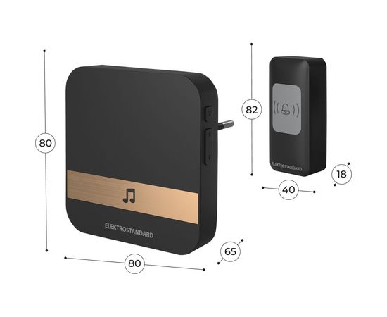 Беспроводной звонок Elektrostandard DBQ24M WL 52M IP44 Черный a047172 – изображение 2