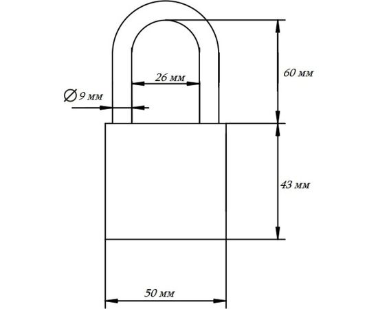 Висячий замок APECS PD-01-50-L 15853 – изображение 3