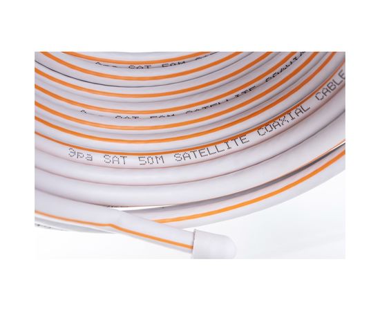 Коаксиальный кабель ЭРА SAT 50 М, 75 Ом, Cu/, PVC, цвет белый Б0044618 – изображение 3