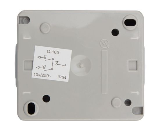 Двухклавишный накладной выключатель KRANZ IP54 серый KR-78-0609 – изображение 7
