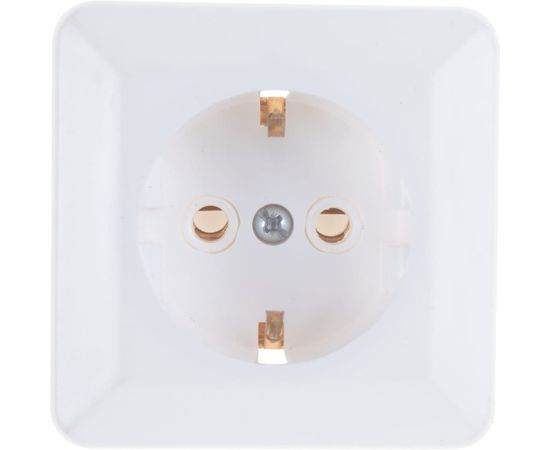 Розетка duwi о/п 1-местная с з/к серия Basis, белый 26401 9 
