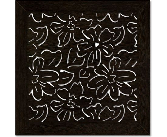 Экран для радиатора Стильный Дом Цветы 60x60 см, венге v547268 