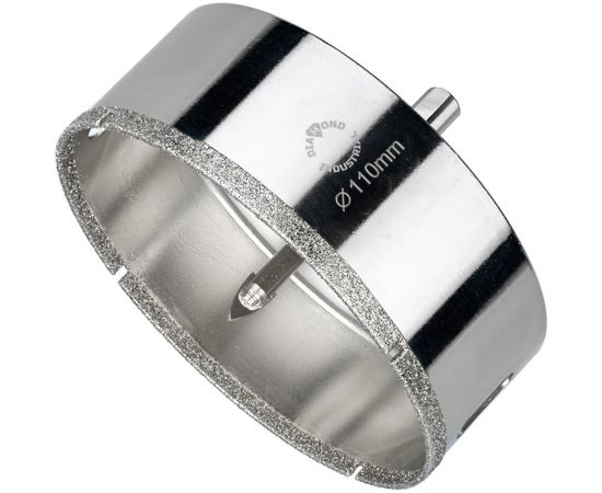 Коронка алмазная по керамограниту и керамике с центрирующим сверлом 110 мм Diamond Industrial DIDCSC110 