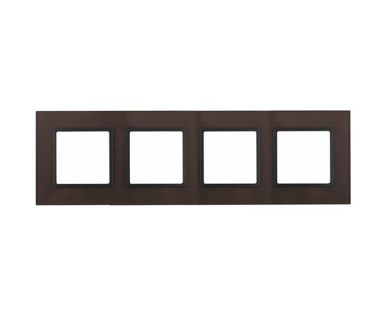 Рамка ЭРА 14-5104-13 на 4 поста, стекло, Elegance, бронза+антрацит Б0034529 