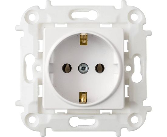 Механизм розетки Bylectrica с заземляющим контактом, серия МАСТЕР, белый, РС16-1002 