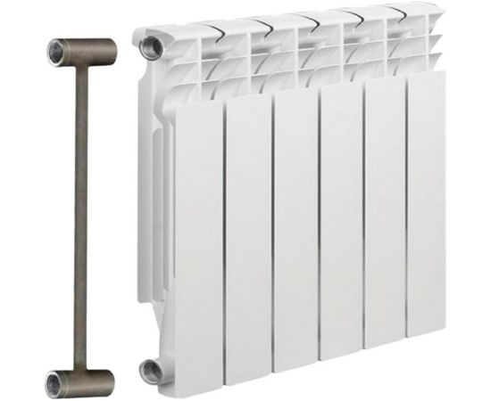 Биметаллический радиатор отопления Solur PRESTIGE 6 секций BMET06 
