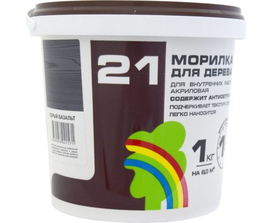 Морилка Радуга ВД-АК 21 серый базальт 1 кг 145472 