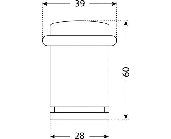 Дверной ограничитель Стандарт (старая бронза; цилиндр; европакет) 13037 – изображение 2