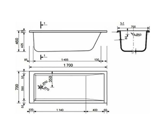 Торцевая панель BellSan Даниелла 170х70 4627171531049 – изображение 2