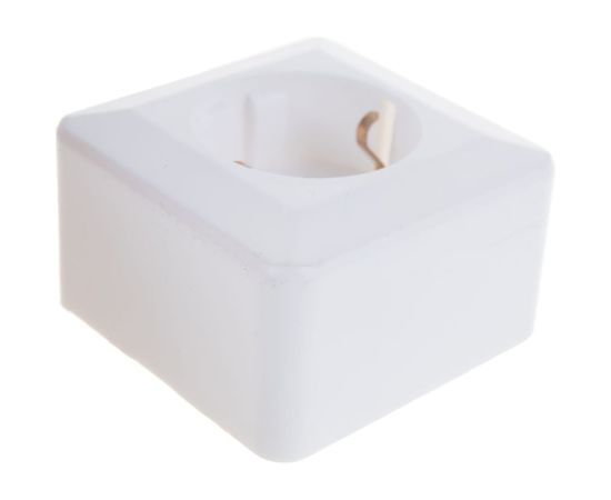 Розетка duwi о/п 1-местная с з/к серия Basis, белый 26401 9 – изображение 2