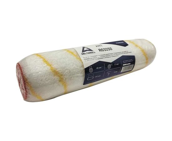 Валик DeltaRoll полиакрил, с желтой полоской, 250 мм R03250 – изображение 2