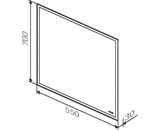 Настенное зеркало AM.PM Gem с LED-подсветкой по периметру, 55 см M91AMOX0551WG – изображение 2