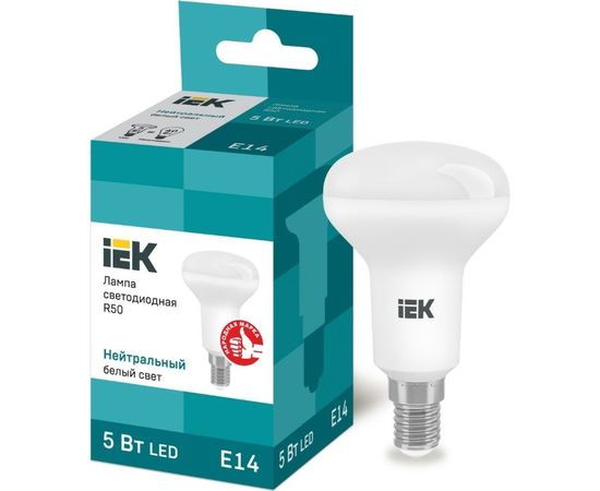 Светодиодная лампа IEK ECO R50 рефлектор 5Вт 230В 4000К E14 LLE-R50-5-230-40-E14 – изображение 3