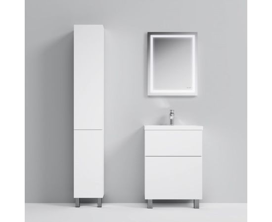 Настенное зеркало AM.PM Gem с LED-подсветкой по периметру, 55 см M91AMOX0551WG – изображение 3