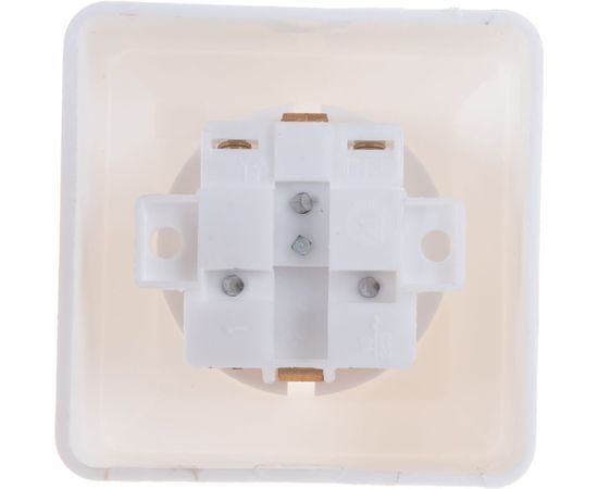 Розетка duwi о/п 1-местная с з/к серия Basis, белый 26401 9 – изображение 3