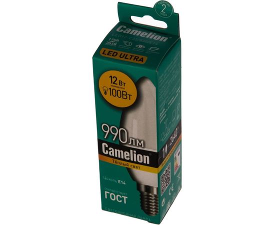 Светодиодная лампа Camelion LED12-C35/830/E14 12Вт 220В 13687 – изображение 3