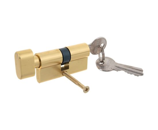 Цилиндр PUERTO 60 мм К-З, стандарт, латунь блестящая INCS 60-H AL PB – изображение 3