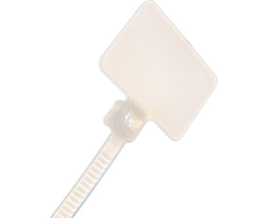 Пластиковая нейлоновая стяжка TWT с площадкой для маркировки, 3,6x205 мм, белая, 100 шт. CVM-205 – изображение 4