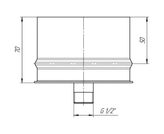Заглушка с конденсатоотводом Прок внутренняя, диаметр 130 ПР029907 – изображение 5