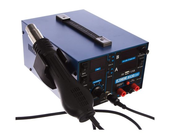 Паяльная станция со встроенным блоком питания ELEMENT 853D 15v/2А 16033 – изображение 5