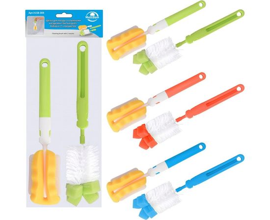 Щетка и губка для посуды МУЛЬТИДОМ Чистый дуэт 3 цвета NEW VL58-304 