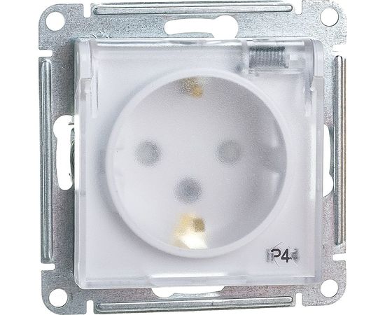 Механизм розетки Schneider Electric 1-м СП ATLAS DESIGN AQUA 16А, IP44, белый 1240175 
