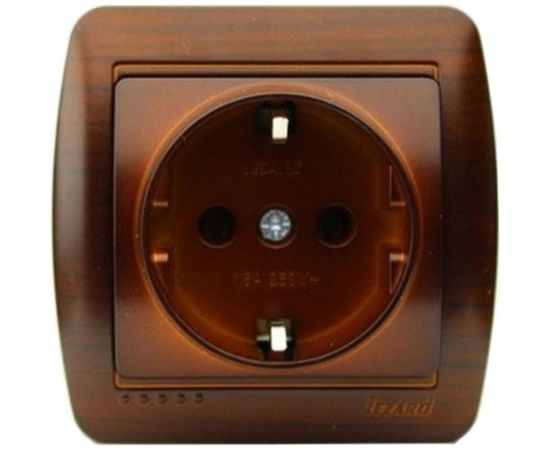 Розетка Lezard DEMET с заземлением, маун 711-0400-122 