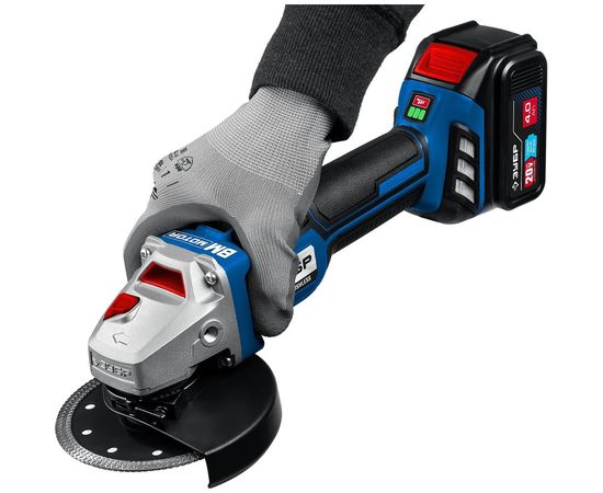 Бесщеточная угловая шлифовальная машина ЗУБР Профессионал 20В AB-125-42 – изображение 11