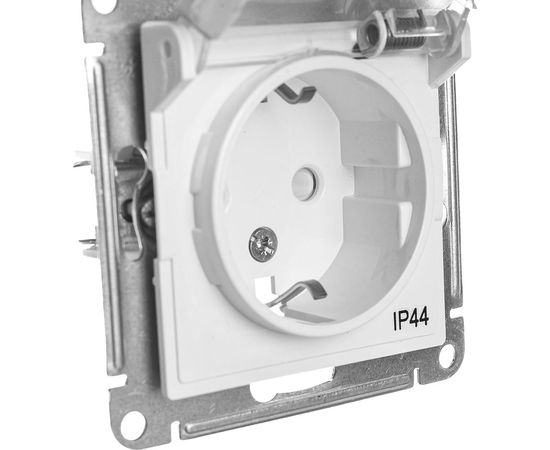 Механизм розетки Schneider Electric 1-м СП ATLAS DESIGN AQUA 16А, IP44, белый 1240175 – изображение 2