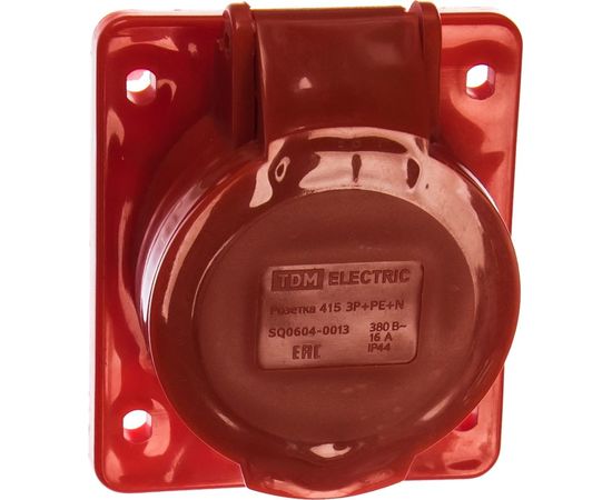 Стационарная розетка для скрытой установки 415 3Р+РЕ+N 16А 380В IP44 TDM SQ0604-0013 – изображение 2