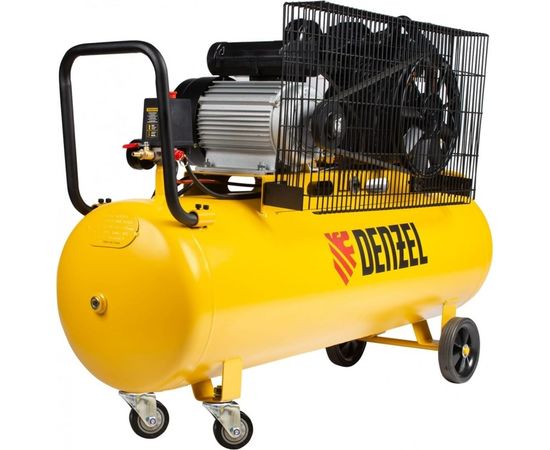 Воздушный компрессор с ременным приводом DENZEL BCV2300/100 2.3 кВт, 100 литров, 440 л/мин 58111 – изображение 2