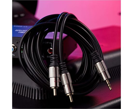 Шнур REXANT Стерео 3,5 мм - 2 RCA, длина 1,5 метра 17-4222 – изображение 2