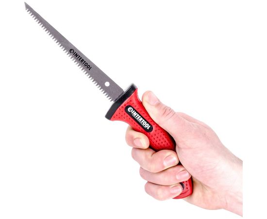 Ножовка для гипсокартонных плит INTERTOOL 150 мм, 7 зубх1 HT-3121 – изображение 3